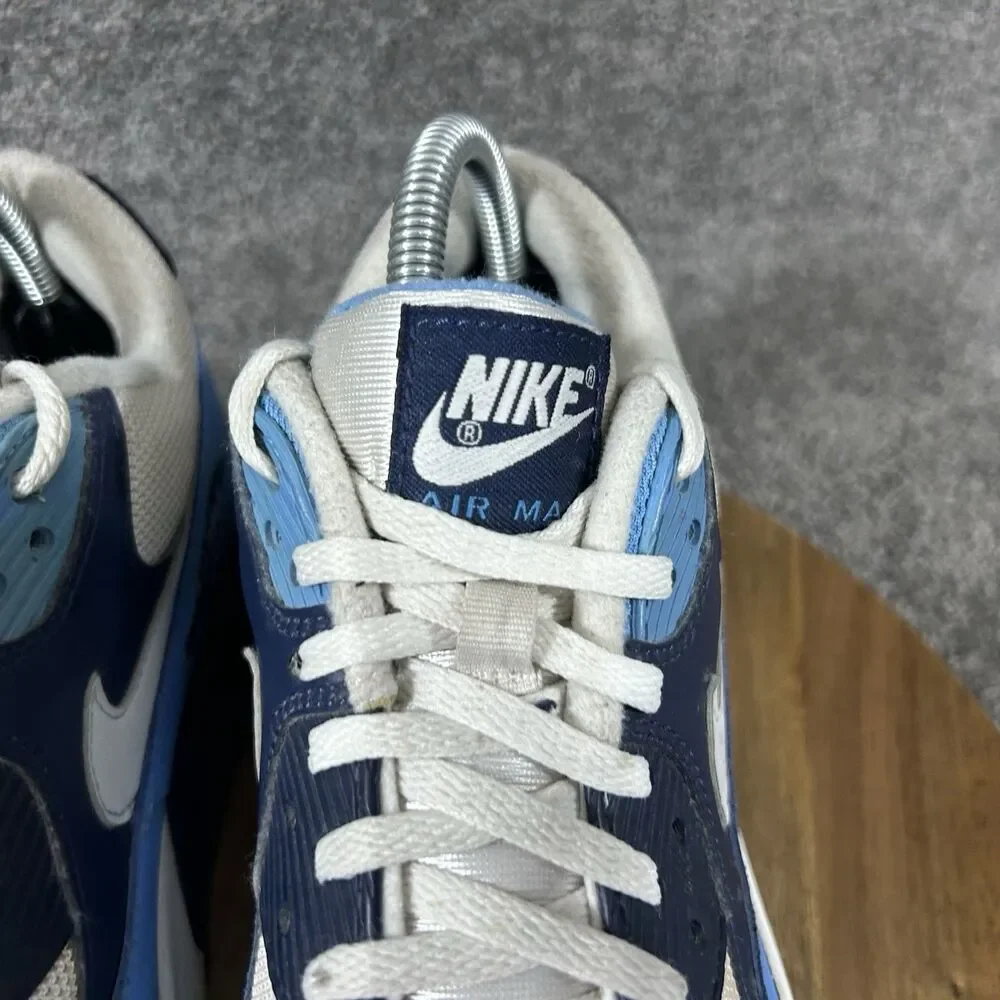 Nike Air Max 90 UNC AJ1285-105 Mens Size 8 White University Blue Athletic Shoes
